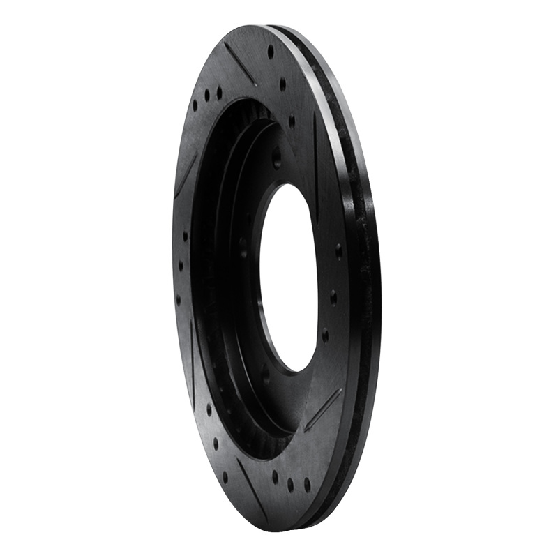 Chevrolet Tracker Brake Rotor (1) - Front Left - R1 Concepts - Drilled & Slotted - Black - `99-`04